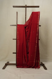 Red Maheshwari Saree - SRRMS610