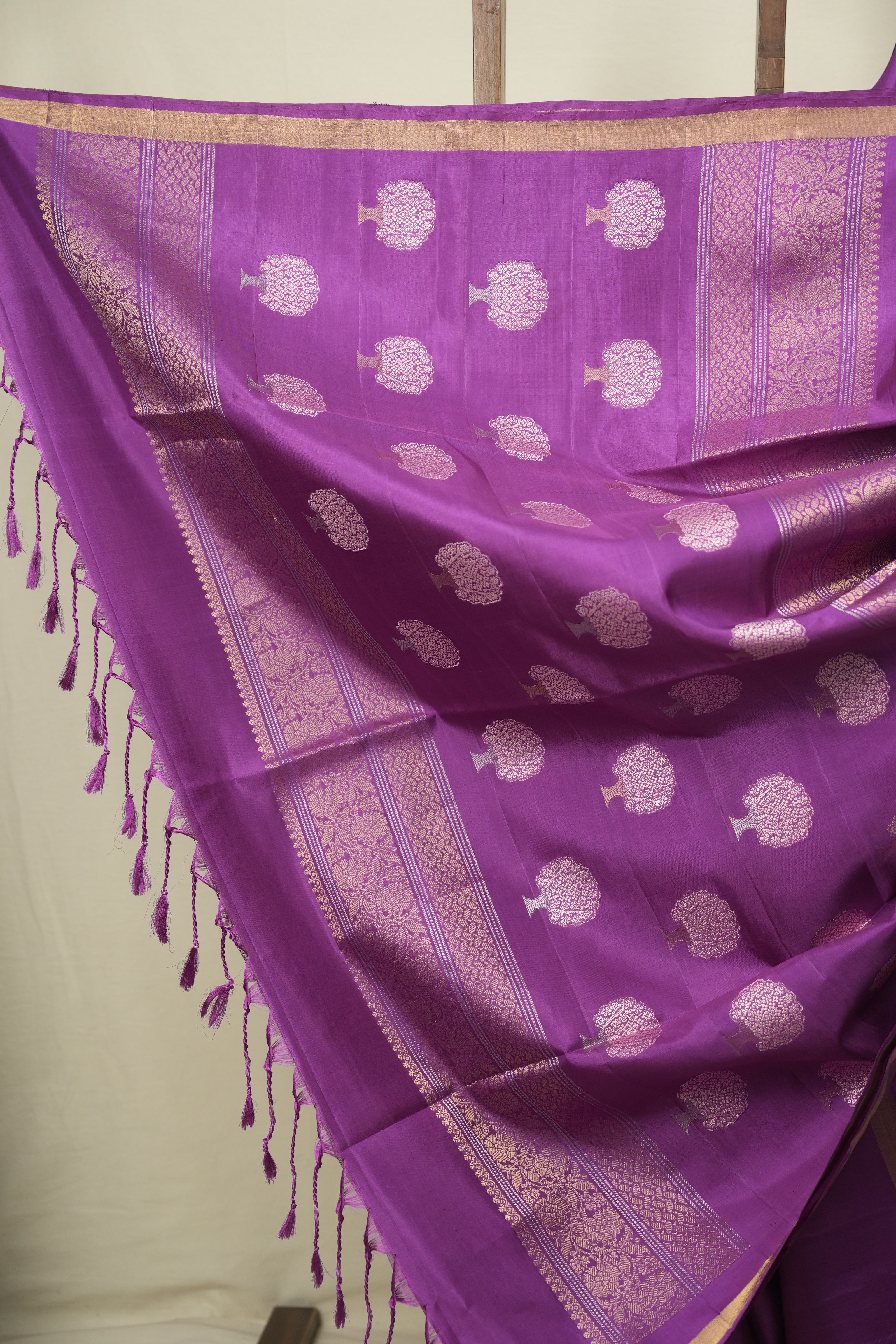 Purple Soft Silk Saree - SRPSSS491