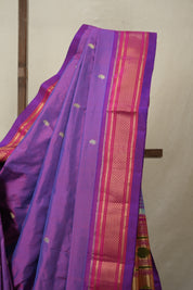Two Tone Purple Silk Paithani Saree - SRTTPSPS761