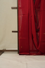 Red Maheshwari Saree - SRRMS610
