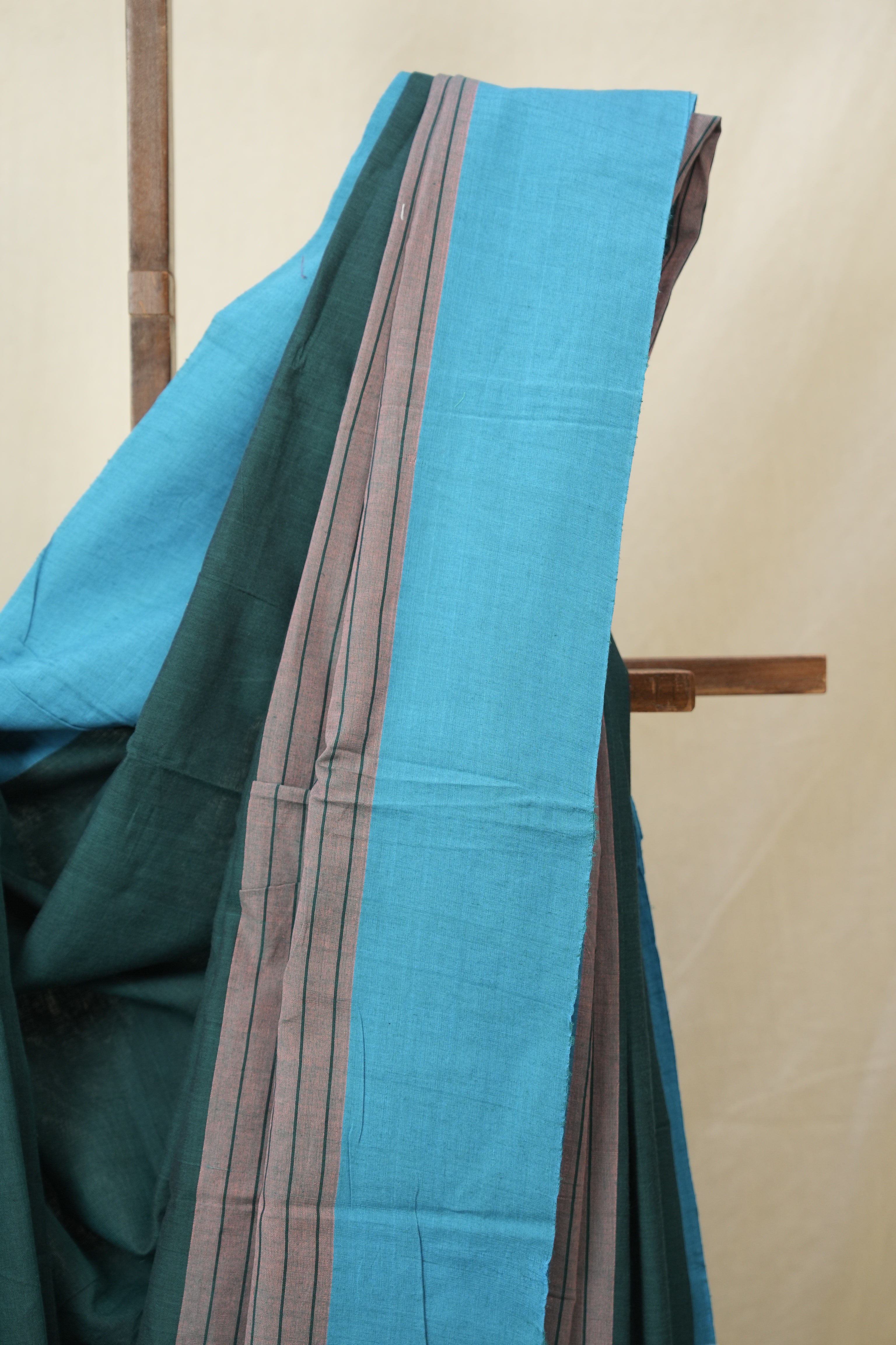 Bottle Green Cotton Ilkal Saree - SRBGCIS964