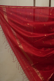 Red Maheshwari Saree - SRRMS610