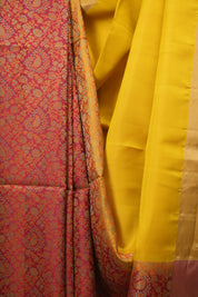 Red -Yellow Soft Silk Saree - SRRYSSS490