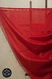 Red Maheshwari Saree - SRRMS610