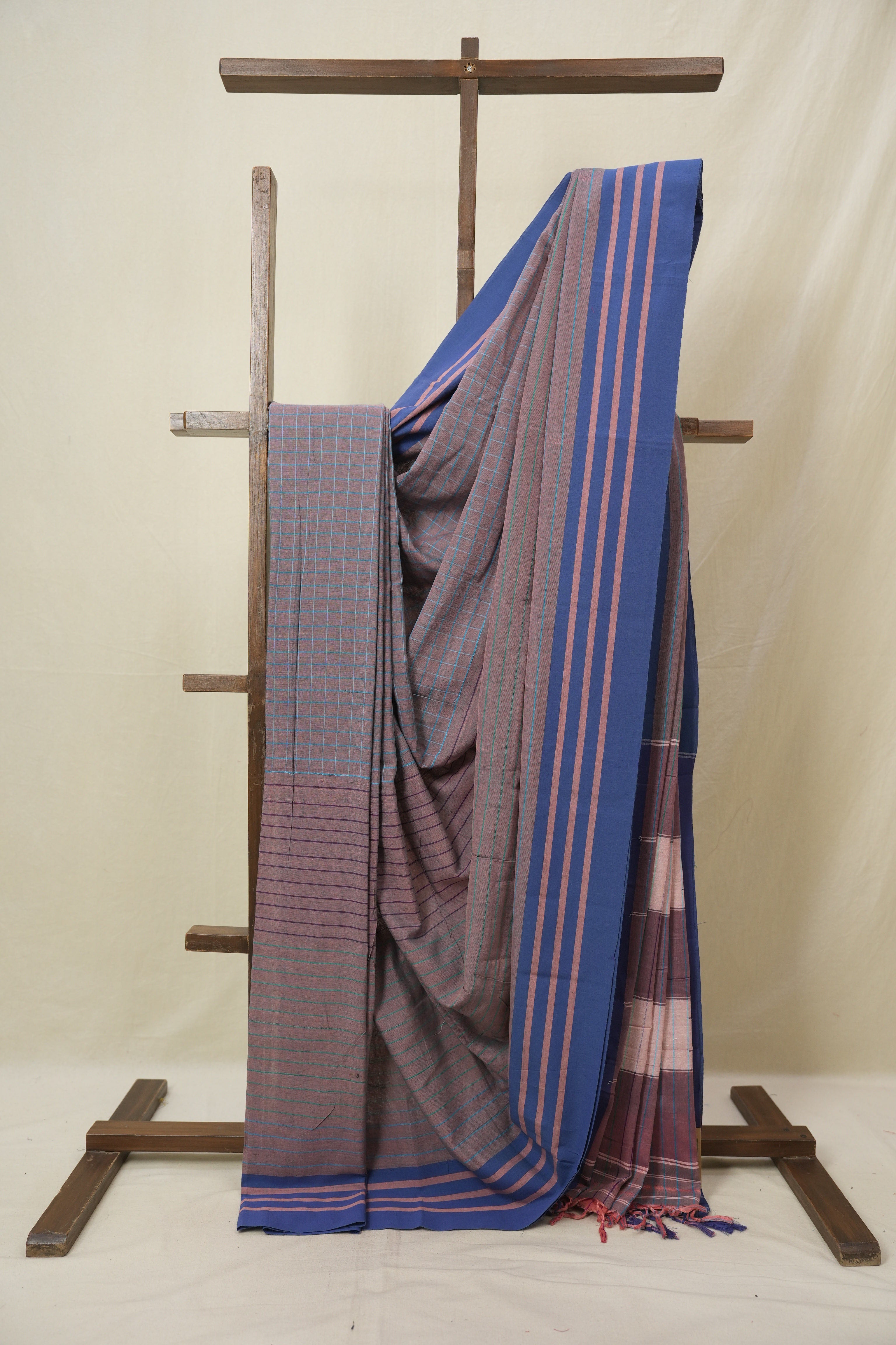 Dusty Mauve Cotton Ilkal Saree - SRDMCIS982