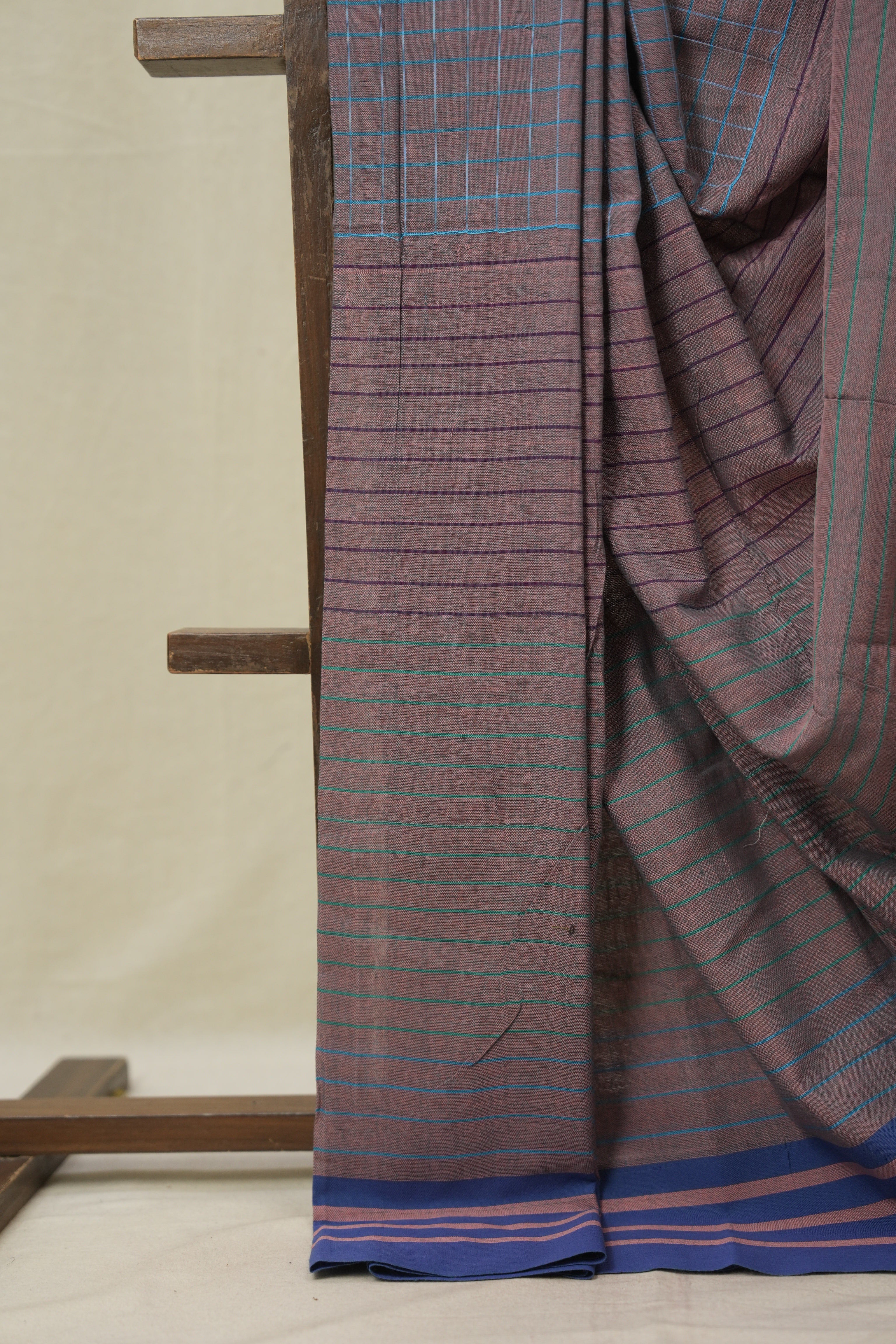Dusty Mauve Cotton Ilkal Saree - SRDMCIS982