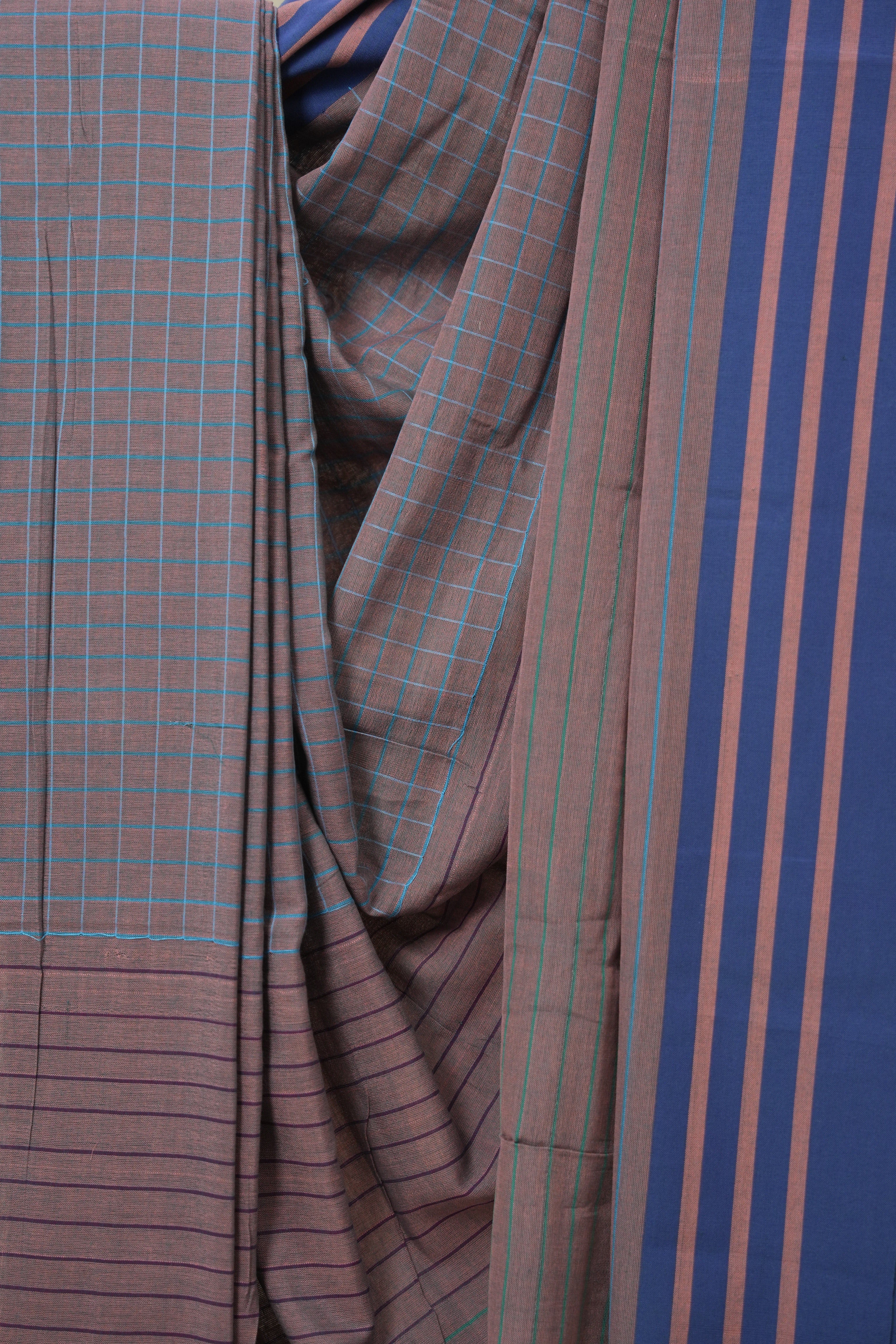 Dusty Mauve Cotton Ilkal Saree - SRDMCIS982