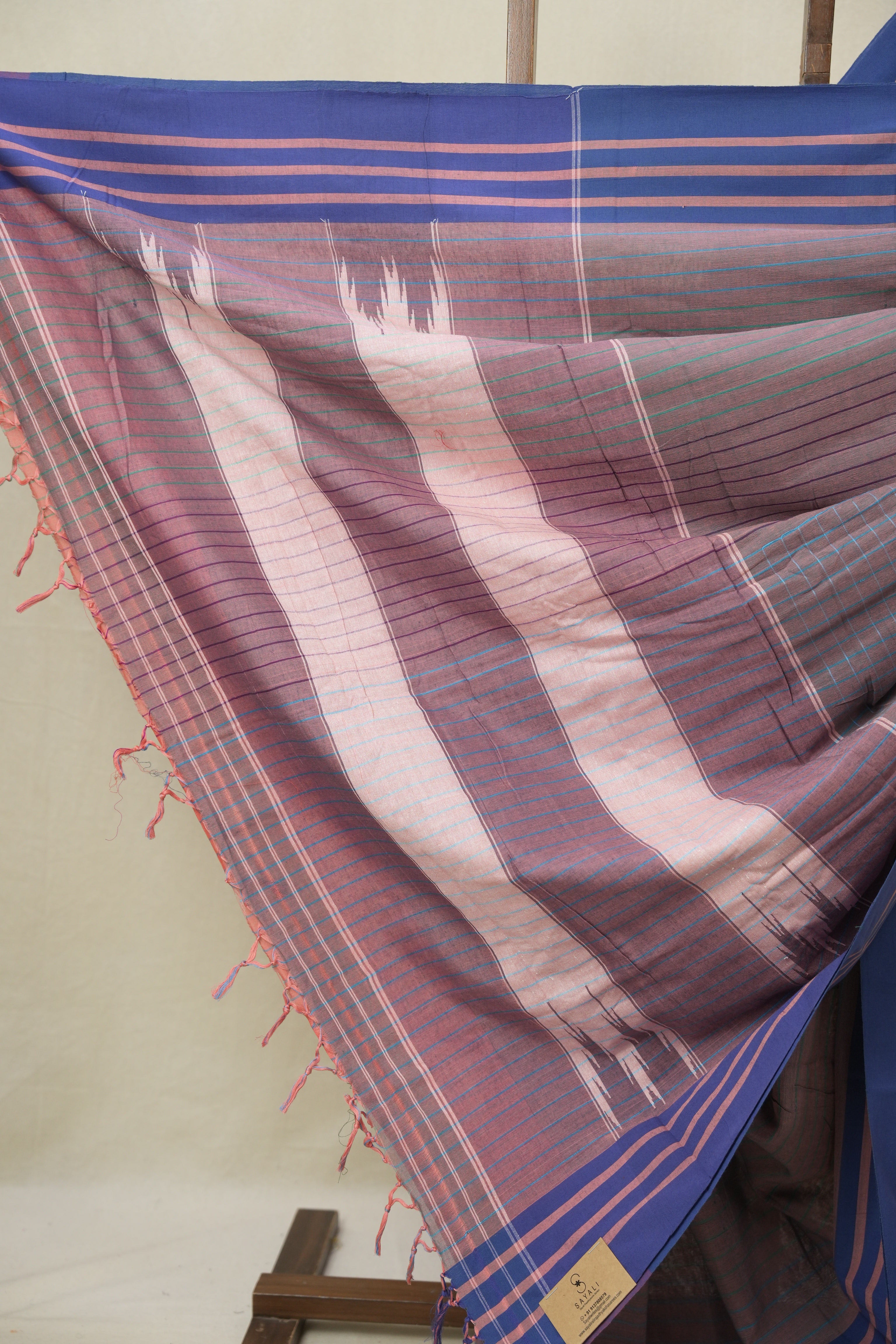 Dusty Mauve Cotton Ilkal Saree - SRDMCIS982