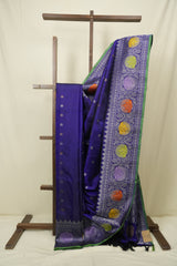 Blue Gadwal Silk Saree - SRBGSS660