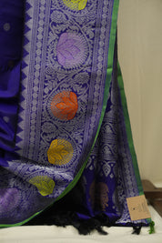 Blue Gadwal Silk Saree - SRBGSS660