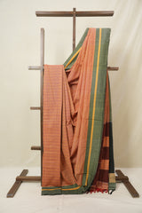 Orange Cotton Ilkal Saree - SROCIS983