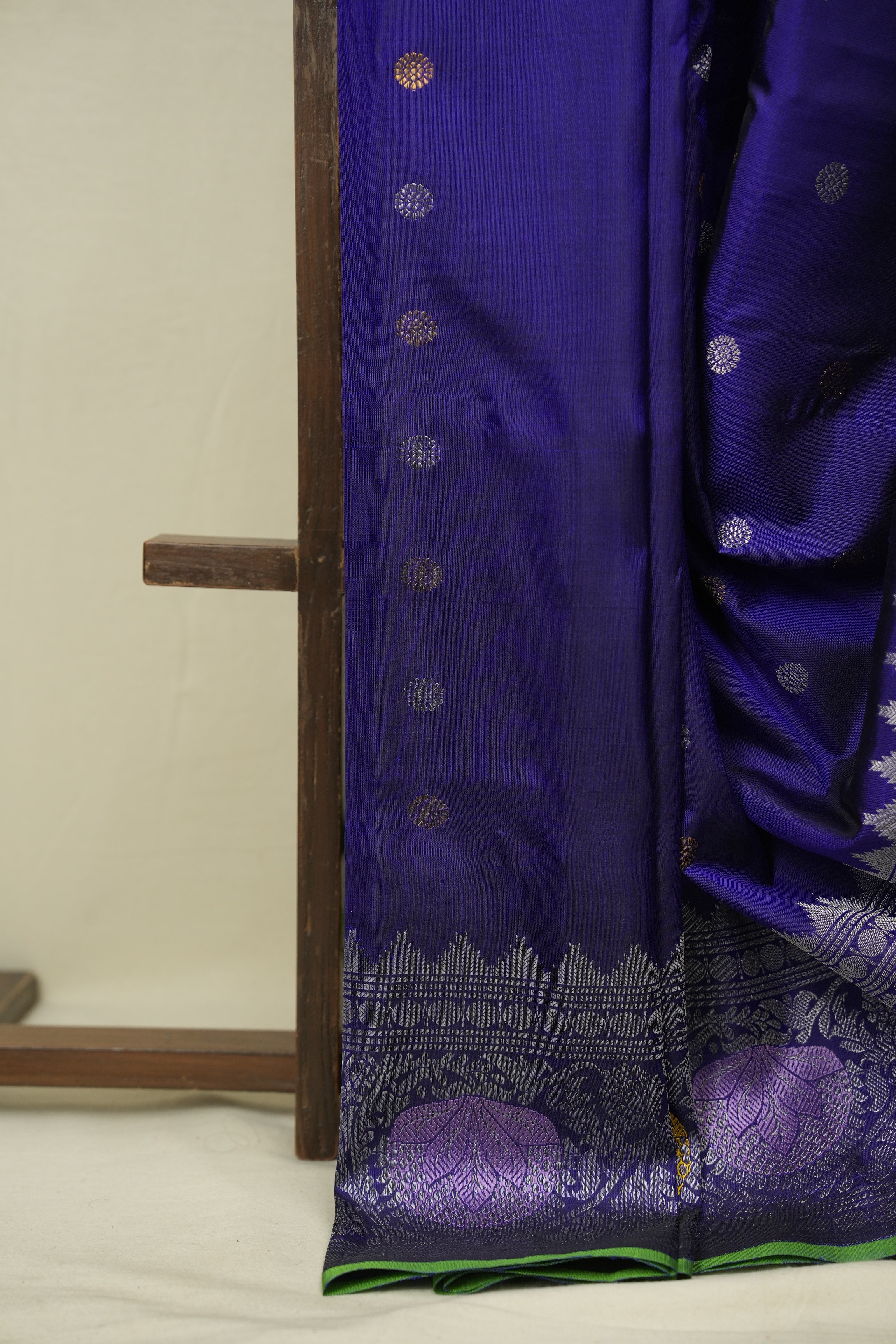 Blue Gadwal Silk Saree - SRBGSS660