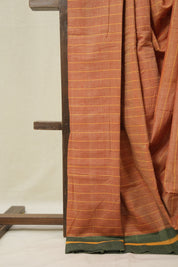 Orange Cotton Ilkal Saree - SROCIS983