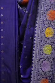 Blue Gadwal Silk Saree - SRBGSS660