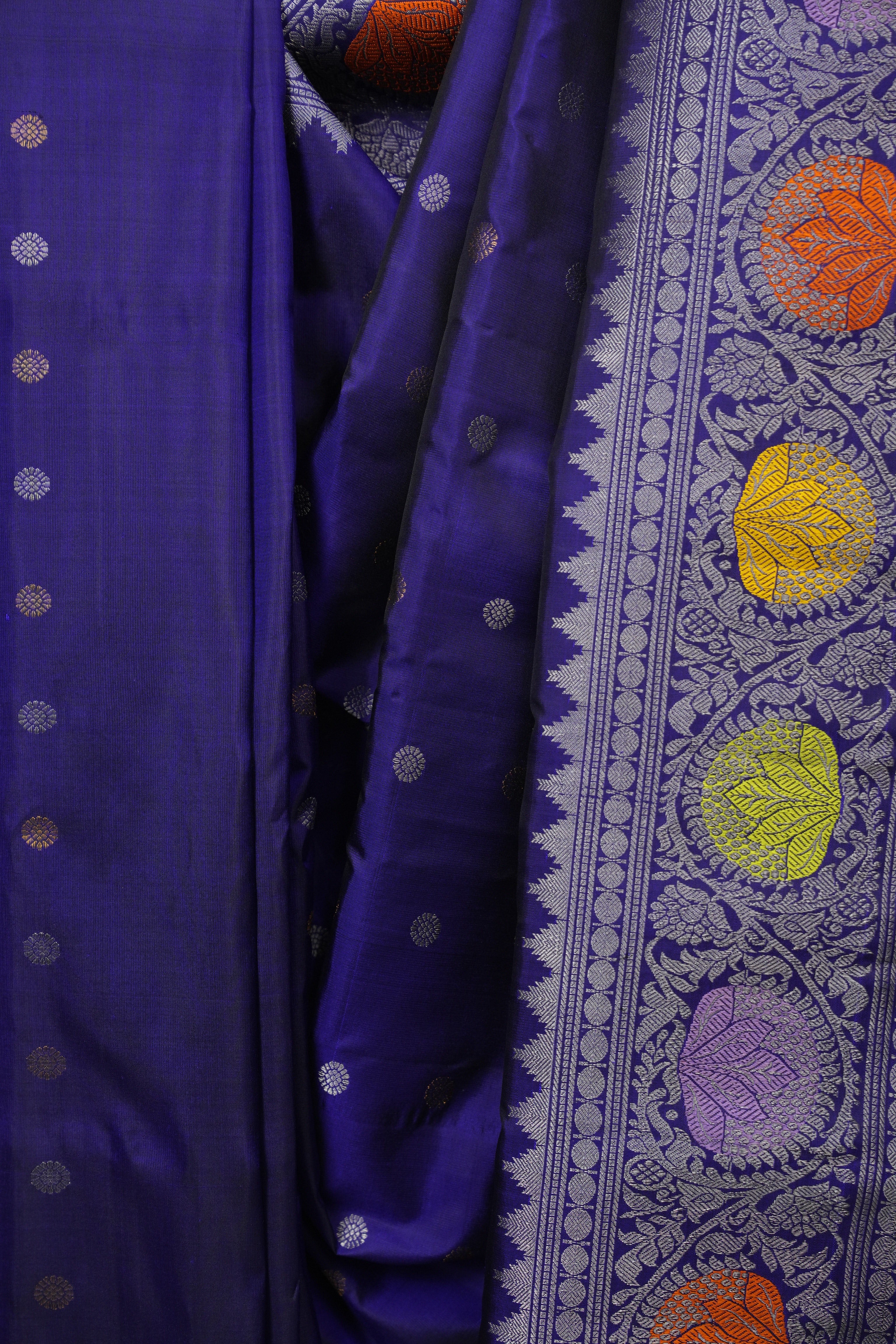 Blue Gadwal Silk Saree - SRBGSS660