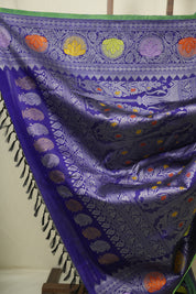 Blue Gadwal Silk Saree - SRBGSS660