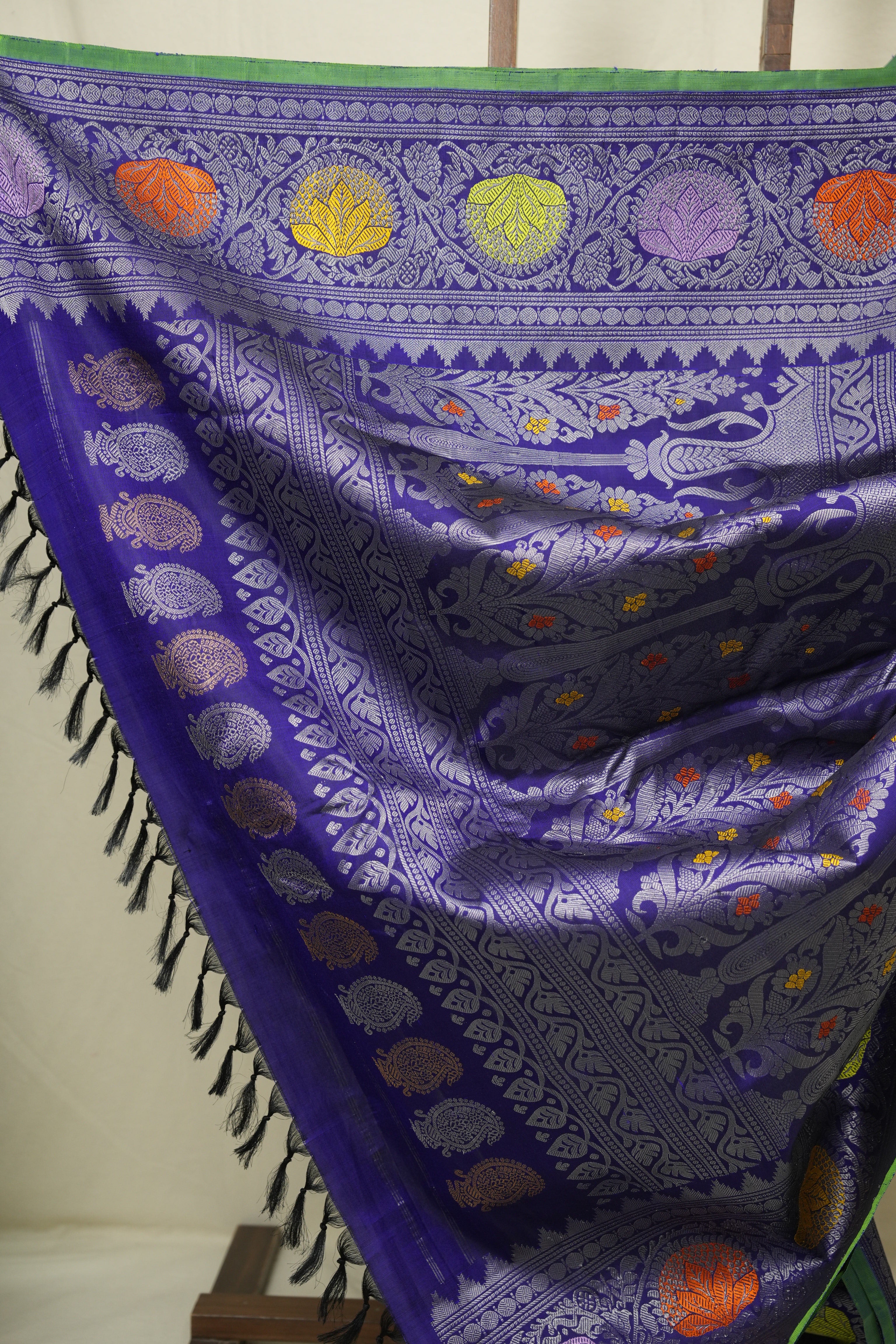 Blue Gadwal Silk Saree - SRBGSS660
