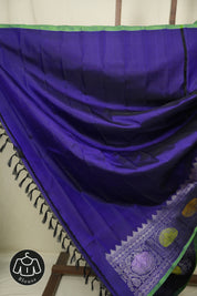 Blue Gadwal Silk Saree - SRBGSS660