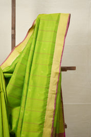Parrot Green Soft Silk Saree - SRPGSSS390