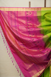 Parrot Green Soft Silk Saree - SRPGSSS390