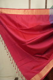 Red -Peacock Green Soft Silk Saree - SRRPGSSS489