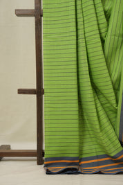 Parrot Green Cotton Ilkal Saree - SRPGCIS984