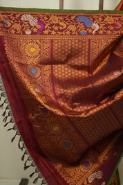 Orange Gadwal Silk Saree - SROGSS659