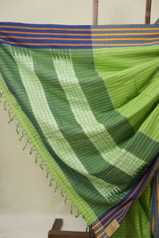 Parrot Green Cotton Ilkal Saree - SRPGCIS984