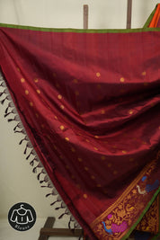 Orange Gadwal Silk Saree - SROGSS659
