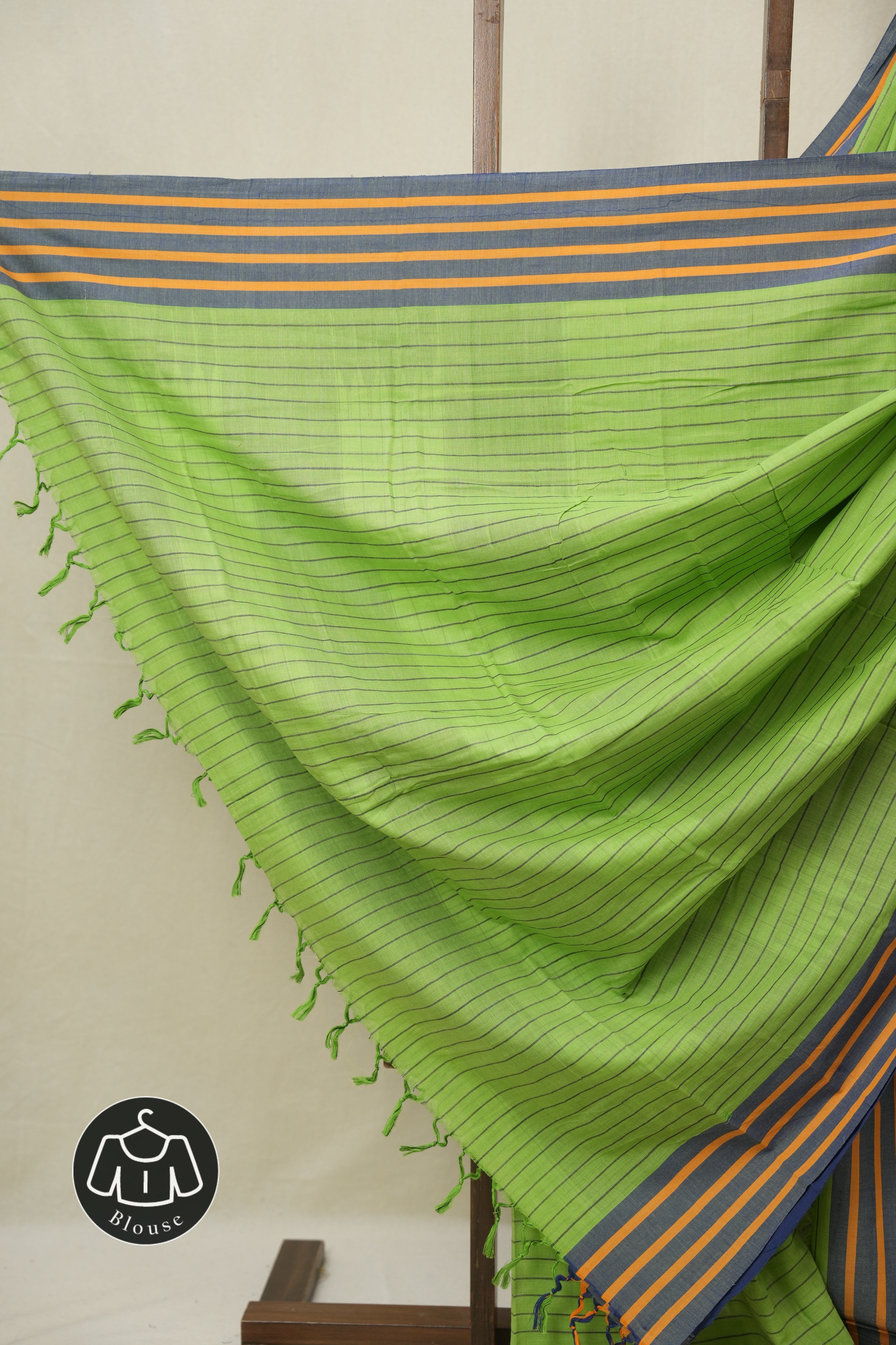 Parrot Green Cotton Ilkal Saree - SRPGCIS984