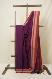 Purple Cotton Ilkal Saree - SRPCIS985