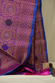 Peacock Blue Gadwal Silk Saree - SRPBGSS663