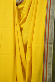 Yellow Plain Cotton Ilkal Saree (DEFECT)  - SRYCIS85-PI