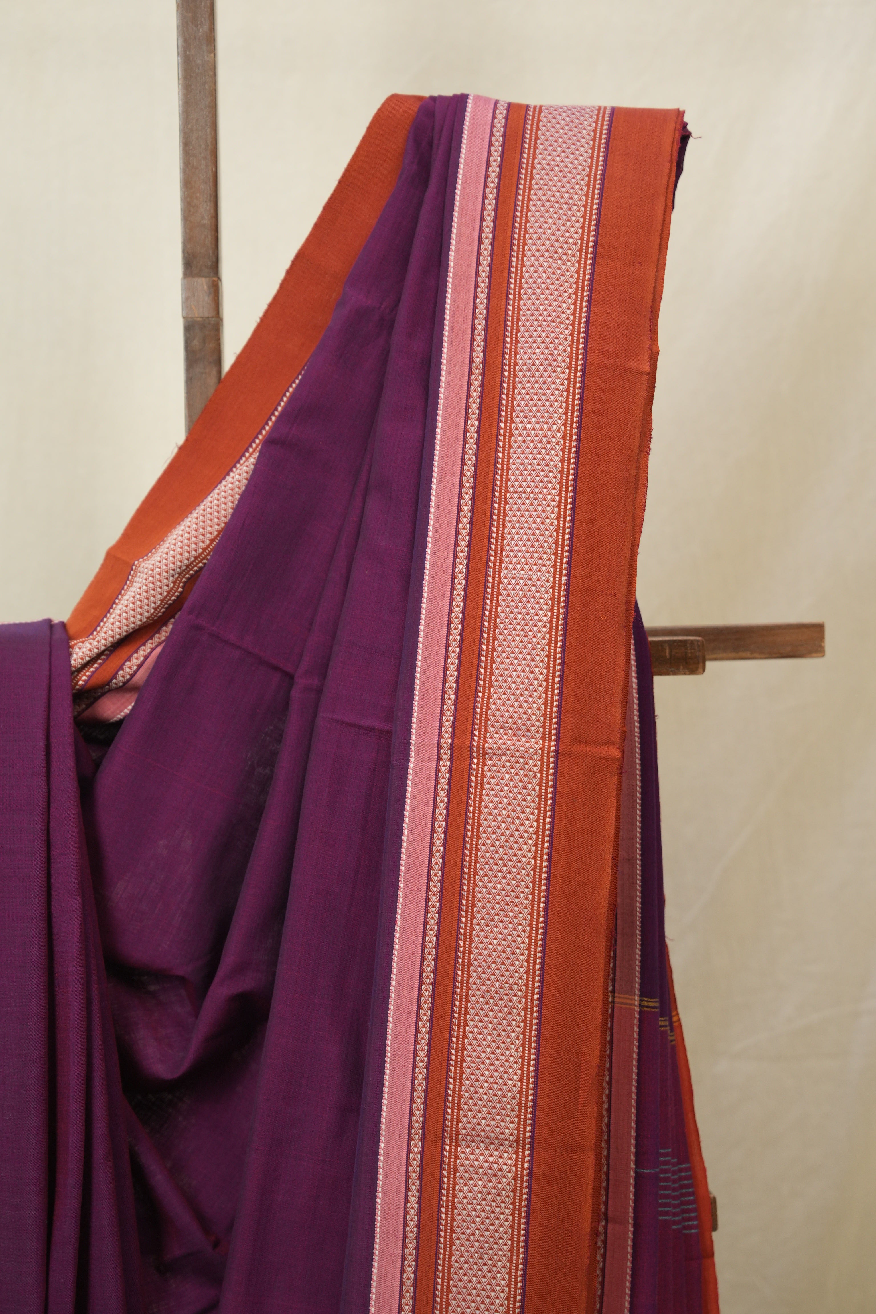 Purple Cotton Ilkal Saree - SRPCIS985