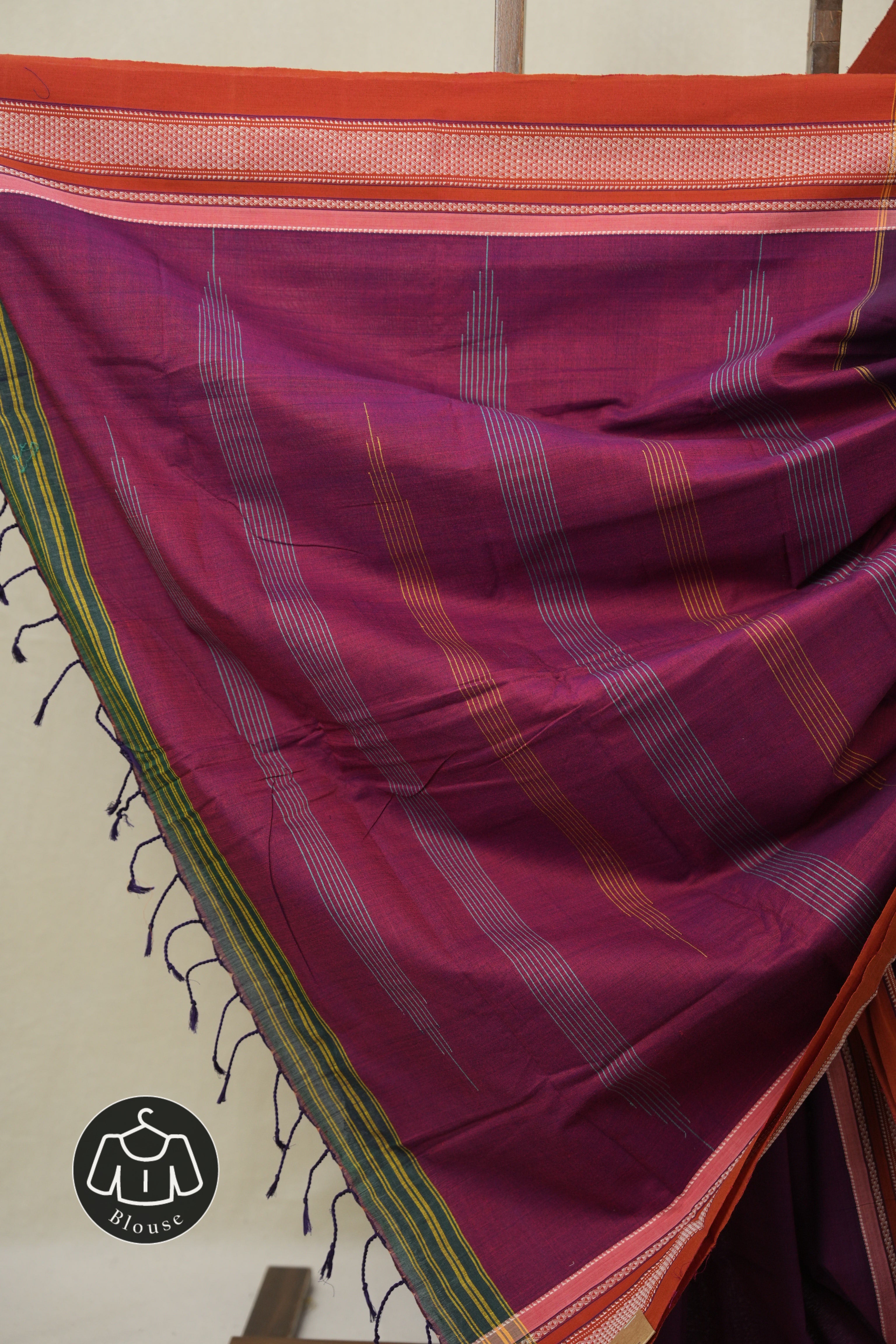 Purple Cotton Ilkal Saree - SRPCIS985