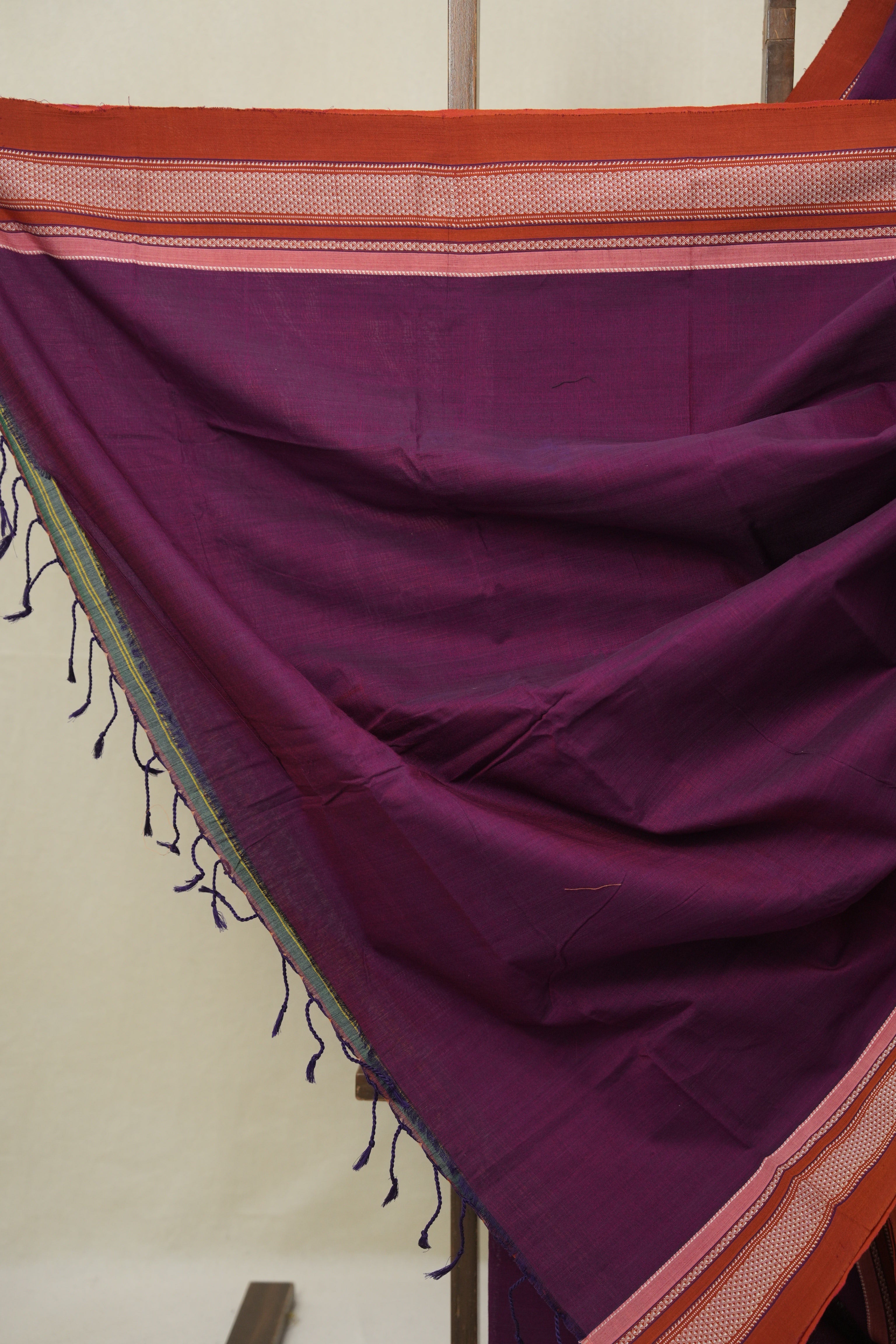 Purple Cotton Ilkal Saree - SRPCIS985