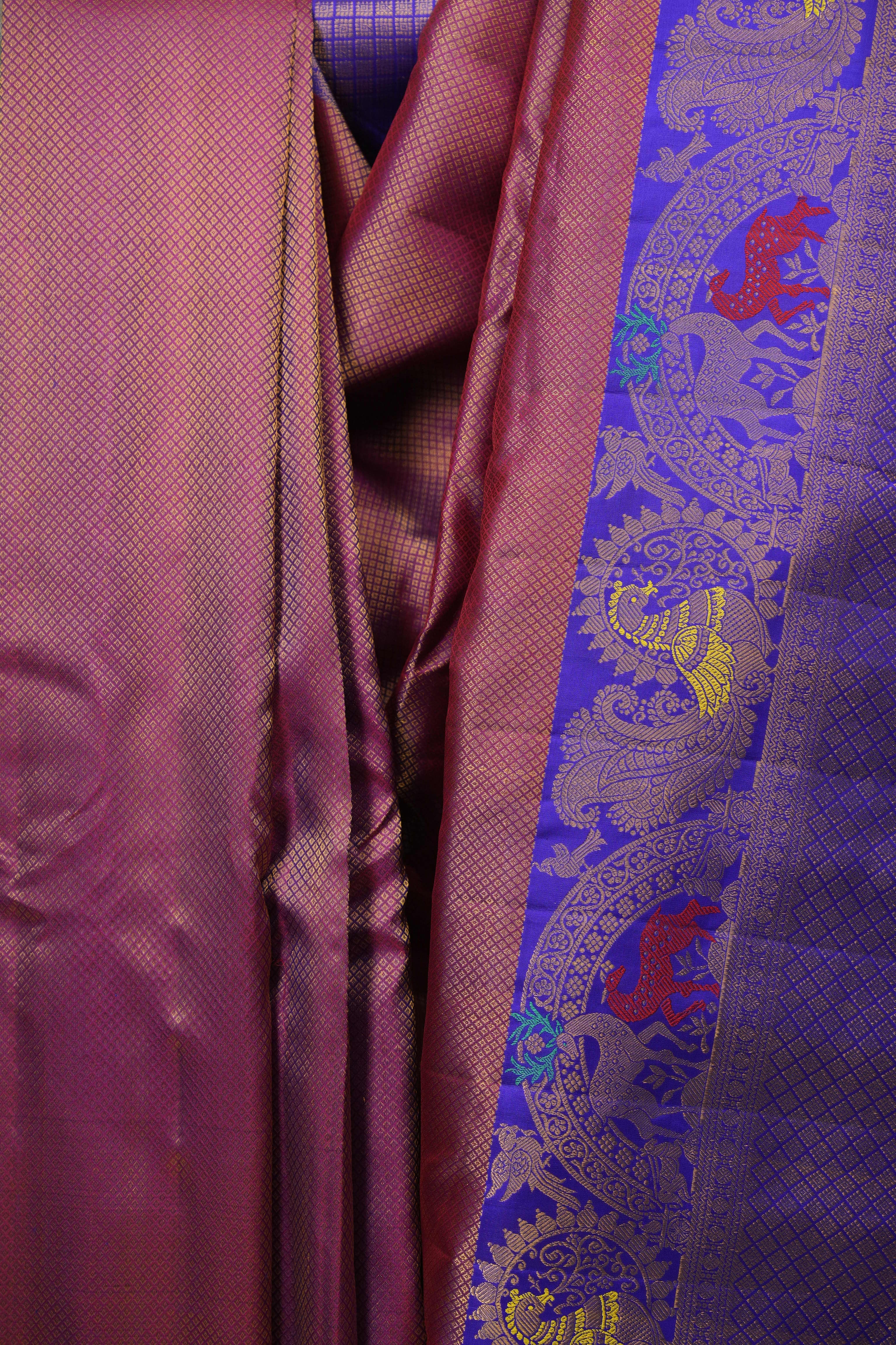 Magenta Gadwal Silk Sare - SRMGSS666