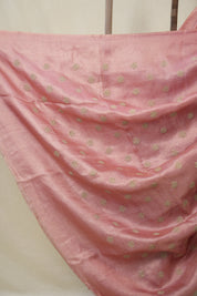 Peach Machine Embroidered Tussar Silk Saree - SRPMETSS1532