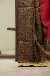 Red -Green Soft Silk Saree - SRRSSS486