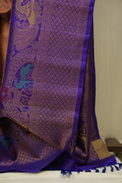 Two Tone Purple Gadwal Silk Saree - SRTTPGSS664