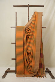 Orange Cotton Ilkal Saree - SROCIS987