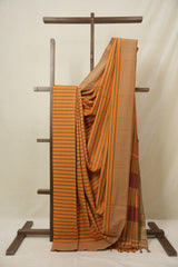 Orange Cotton Ilkal Saree - SROCIS987