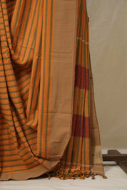 Orange Cotton Ilkal Saree - SROCIS987