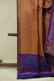Two Tone Purple Gadwal Silk Saree - SRTTPGSS664