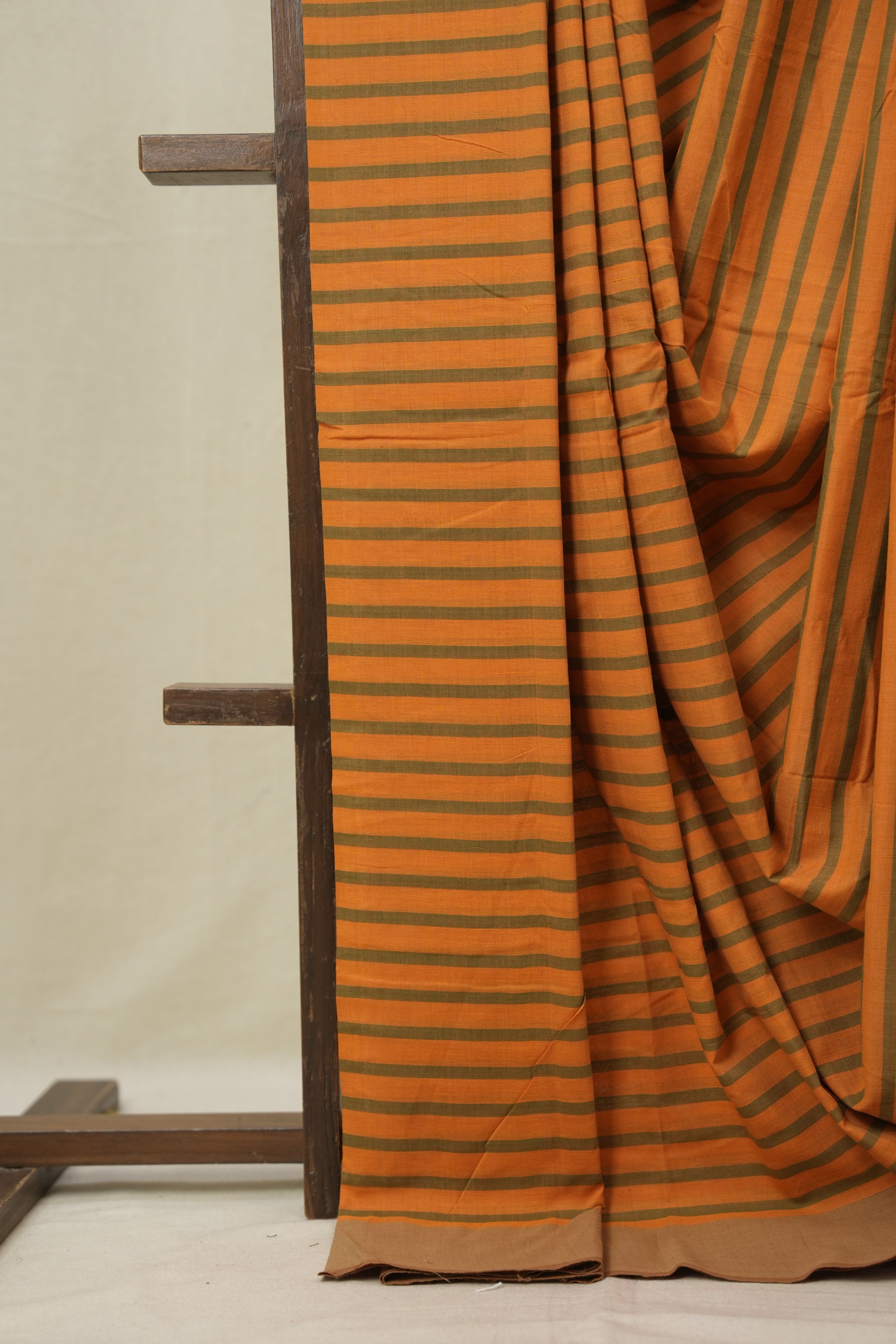 Orange Cotton Ilkal Saree - SROCIS987