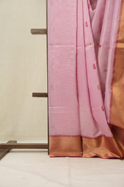Baby Pink Maheshwari Organza Silk Saree - SRBPMOSS16
