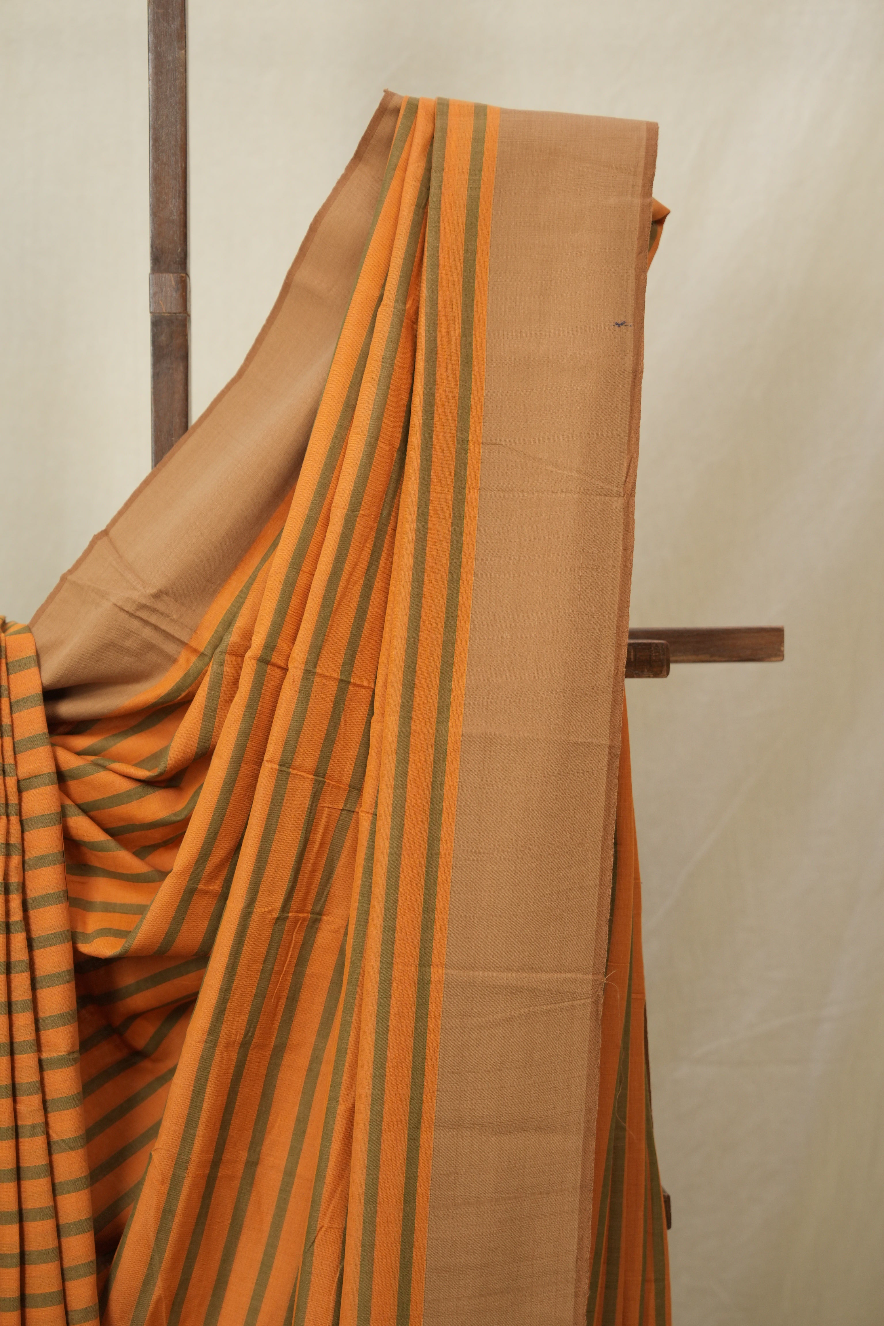 Orange Cotton Ilkal Saree - SROCIS987