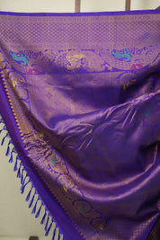 Two Tone Purple Gadwal Silk Saree - SRTTPGSS664