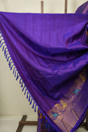 Two Tone Purple Gadwal Silk Saree - SRTTPGSS664