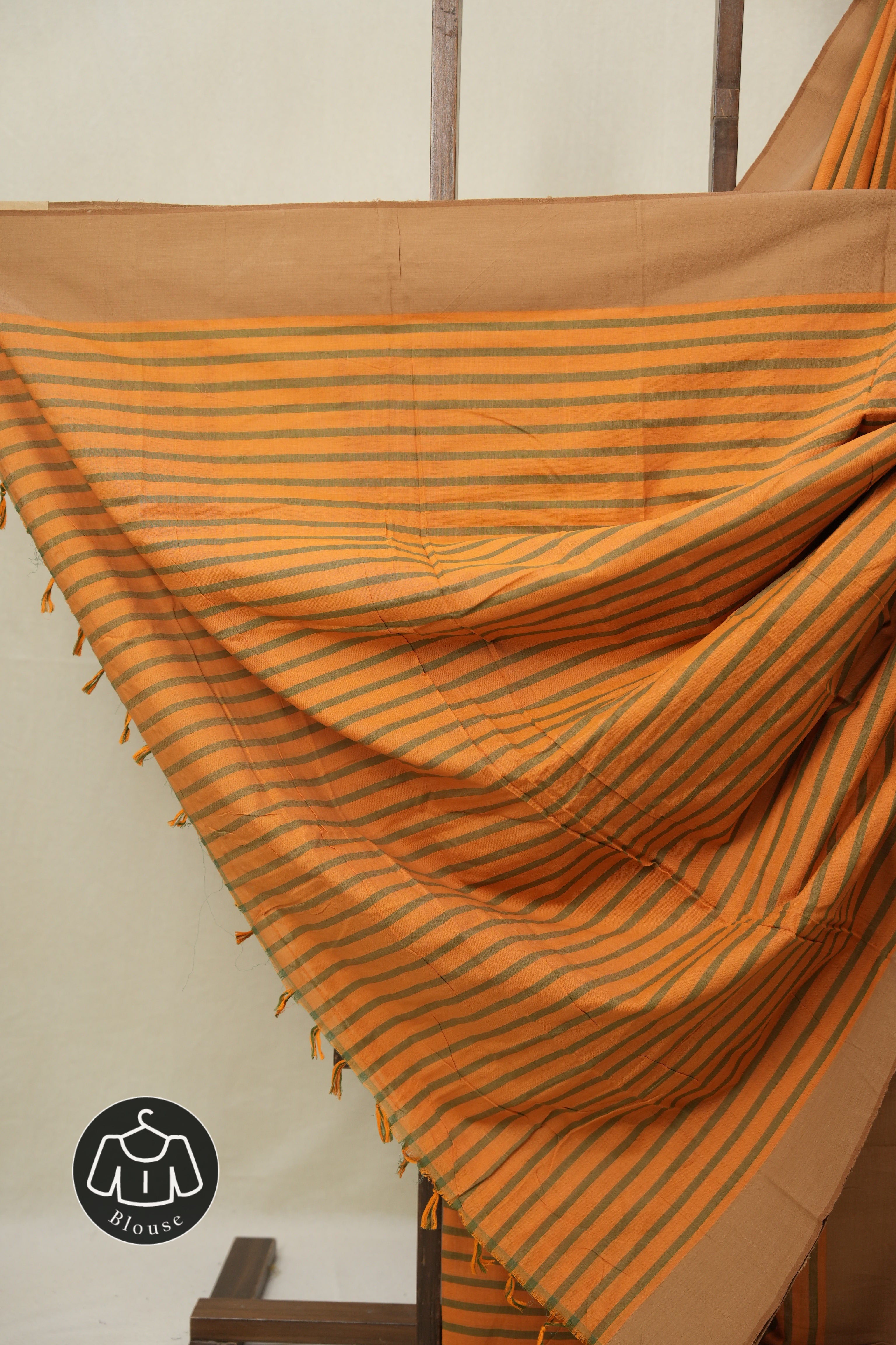 Orange Cotton Ilkal Saree - SROCIS987